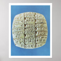 Table des comptes avec script cuneiform, c.2400 BC