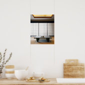 Poster table en bois et tatami de style moderne : (Cuisine)