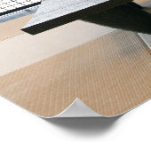 Poster table en bois et tatami de style moderne : (Coin)