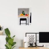 Poster Table et outil d'abstraction moderne avec une vie  (Bureau à domicile)