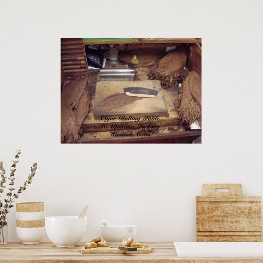 Poster Table et outils, Cigar Rolling TableH. Upmann F... (Cuisine)