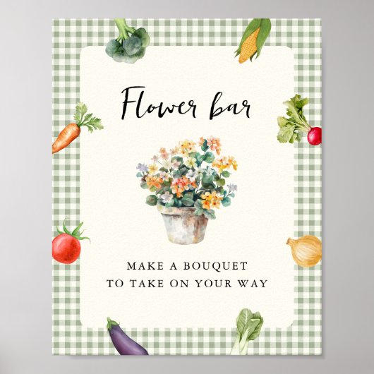Poster Table Fête des mariées Barre Fleur Désactiver Le M (Devant)