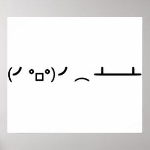Poster Table Flip Flipping Ascii Emoticon