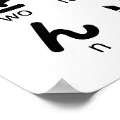 Poster Table japonaise Hiragana (Lucky Cat) (Coin)