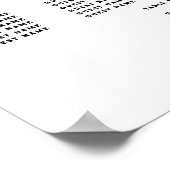 Poster Table Mariage Siège 12 Ancre traditionnelle de tat (Coin)