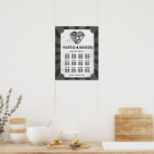 Poster Table Mariage Siège 12 Coeurs Mariages Steampunk (Cuisine)