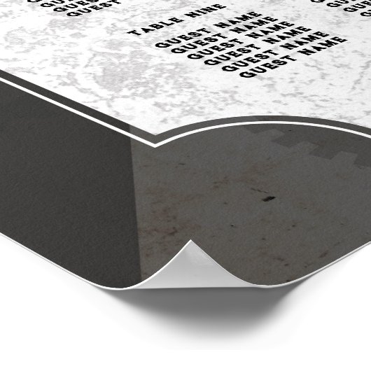 Poster Table Mariage Siège 12 Coeurs Mariages Steampunk (Coin)