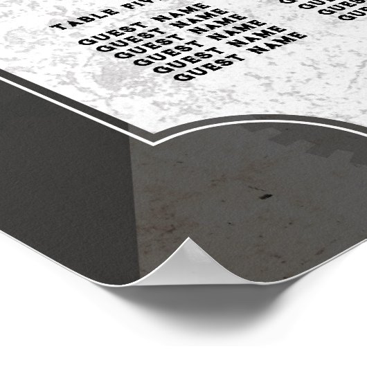 Poster Table Mariage Siège 8 Coeurs Mariages Steampunk (Coin)