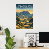 Poster Table Mountain Afrique du Sud Iconique Le Cap (Bureau à domicile)
