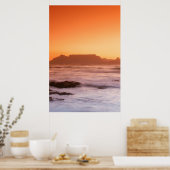 Poster Table Mountain au coucher du soleil, Bloubergstran (Cuisine)