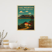 Poster Table Mountain Cape Town - Afrique du Sud V01 (Cuisine)