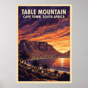 Poster Table Mountain Cape Town - Afrique du Sud V04