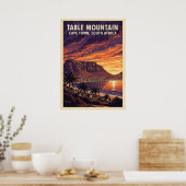 Poster Table Mountain Cape Town - Afrique du Sud V04 (Cuisine)