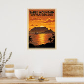 Poster Table Mountain Cape Town - Afrique du Sud V06 (Cuisine)