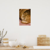 Poster Table orange dormant dans le hamper (Cuisine)