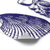 Poster Table Plage Mariage Siège 8 Plan de siège Coques (Coin)