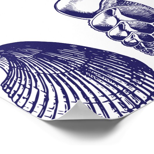 Poster Table Plage Mariage Siège 8 Plan de siège Coques (Coin)