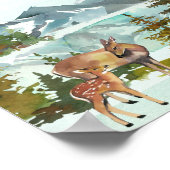 Poster Table pour Cartes et Cadeaux Shower Bébé Cerf Rust (Coin)