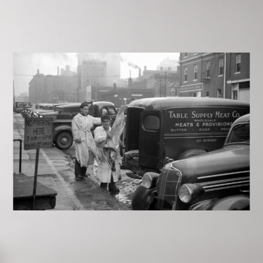 Poster Table Supply Meat Co., Omaha: 1938 (Devant)