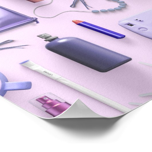 Poster Table Vanité pourpre (Coin)