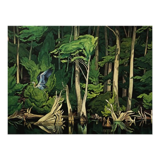 Poster Tableau canadien de A J Casson représentant un hér (Devant)