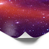 Poster Tableau de galaxies d'étoiles et de gaz (Coin)