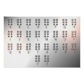 Poster Tableau de l'alphabet Braille (Devant)