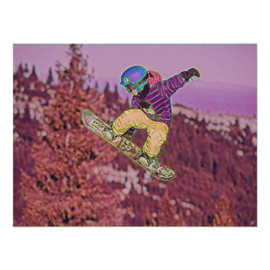 Poster Tableau de snowboard (Devant)