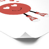 Poster Tableau des sentiments et émotions avec des visage (Coin)