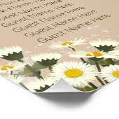 Poster Tableau minimal des fleurs de marguerite blanche (Coin)