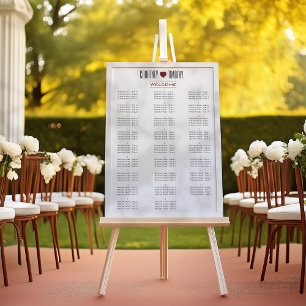 Poster Tableau minimaliste des sièges des Mariages cardia