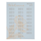 Poster Tableau minimaliste des sièges Mariages floraux (Devant)