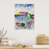 Poster tableau_plage_eau_claire (Cuisine)