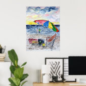 Poster tableau_plage_eau_claire (Bureau à domicile)