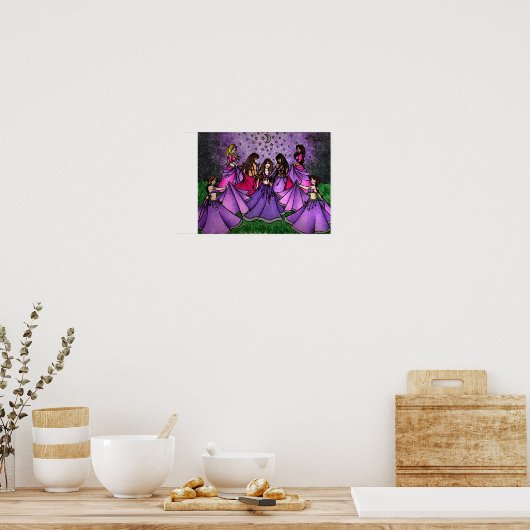 Poster Tableaux d'art de Rassembler les femmes Imprimer (Cuisine)