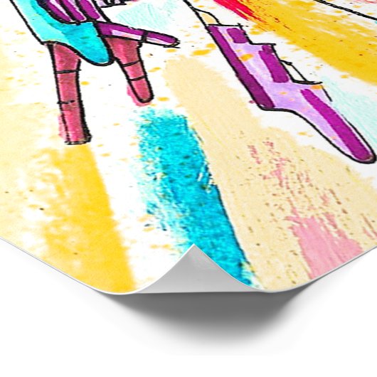 Poster Tableaux de graffiti pour robot (Coin)