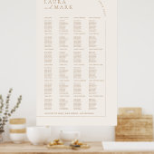 Poster Tableaux de sièges de mariage minimal moderne pour (Cuisine)