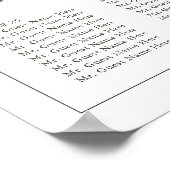 Poster Tableaux minimalistes de sièges pour Mariage front (Coin)