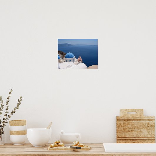 Poster Tableaux Santorin (Cuisine)