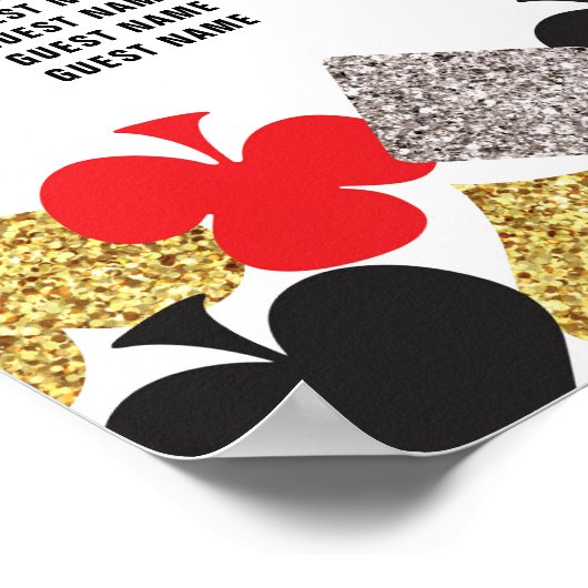 Poster Tables de mariage Vegas Casino 18 tables assises (Coin)