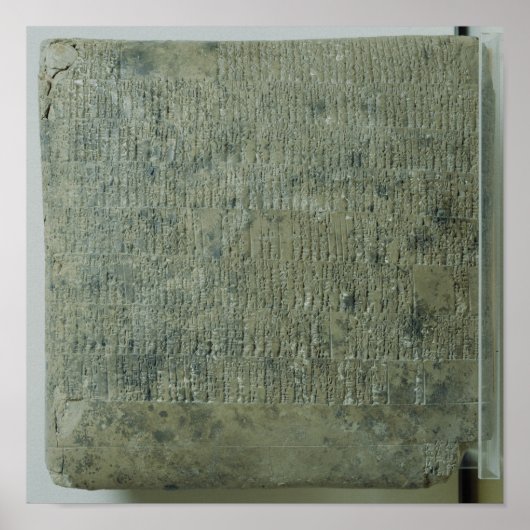 Poster Tablet avec script cuneiform (Devant)