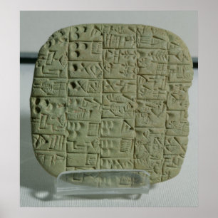 Poster Tablet avec script cuneiform