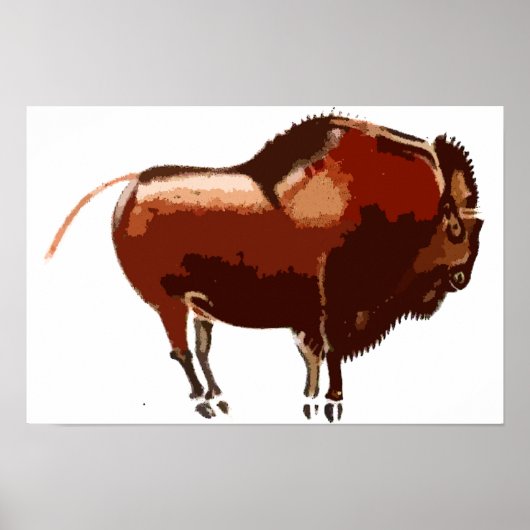 Poster Tablette de bison peinte (Devant)