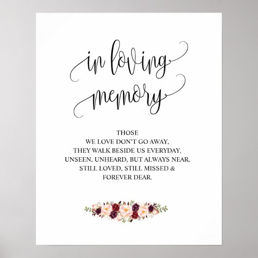 Poster Tablette de souvenir de mariage en souvenir affect (Devant)