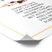 Poster Tablette de souvenir de mariage en souvenir affect (Coin)