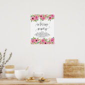 Poster Tablette de souvenir de mariage en souvenir affect (Cuisine)