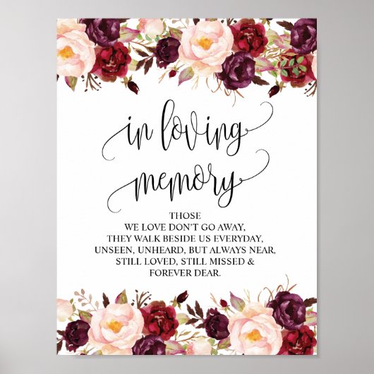 Poster Tablette de souvenir de mariage en souvenir affect (Devant)