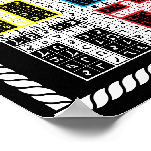 Poster Tablette élémentaire Enochian Earth sur toile (Coin)