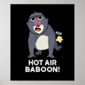 Poster Tabouret à air chaud drôle Farny Monkey Pun Dark B (Devant)