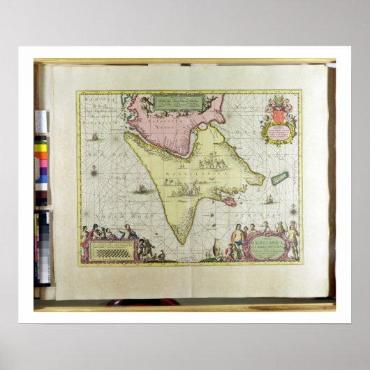 Poster Tabula Magellanica, Quatierrae del Fuego, assiette (Devant)